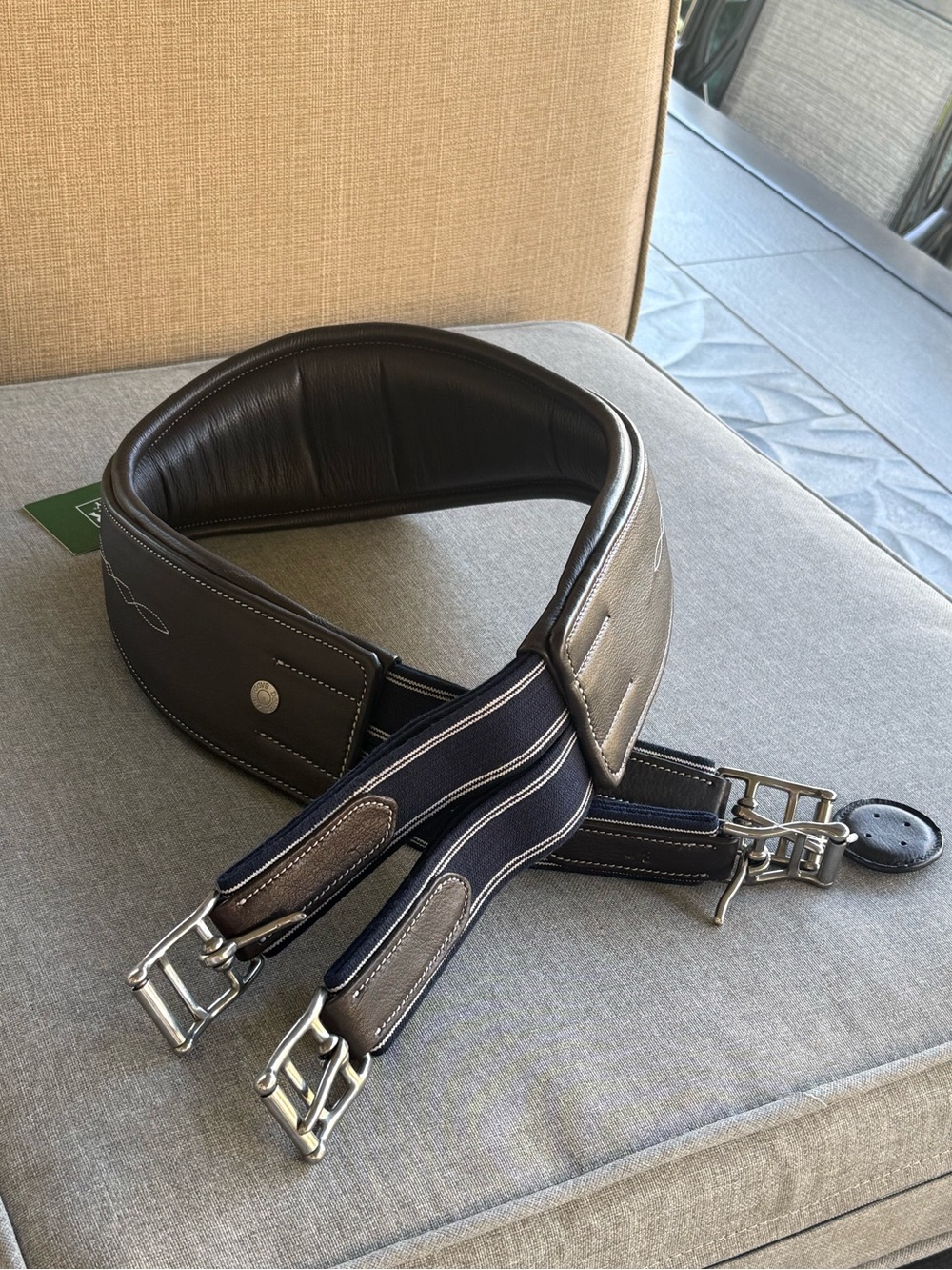 Suffolk Fancy-Stitched Girth Havana size 48